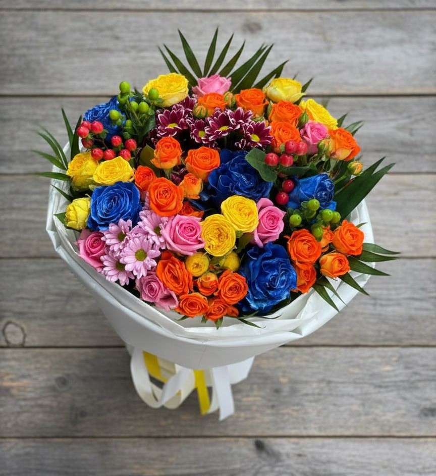 Букет цветов из: Розы и Хризантемы в Североонежск