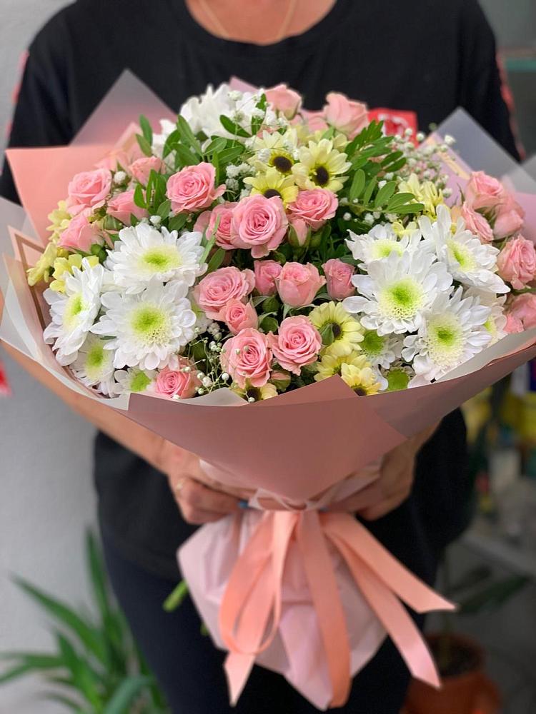 Букет цветов из: Розы и Хризантемы в Североонежск