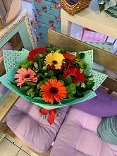 Букет цветов из:  Герберы, Хризантемы и Альстромерии #REPLACE_PRED# Североонежск
