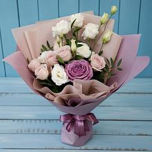 Букет цветов из:  Розы и Лизиантусы в Североонежск