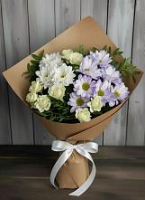 Букет цветов из:  Хризантемы и Розы в Североонежск