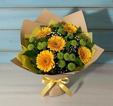 Букет цветов из:  Герберы и Хризантемы в Североонежск