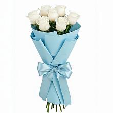 Букет 7 белых роз Проуд в Североонежск