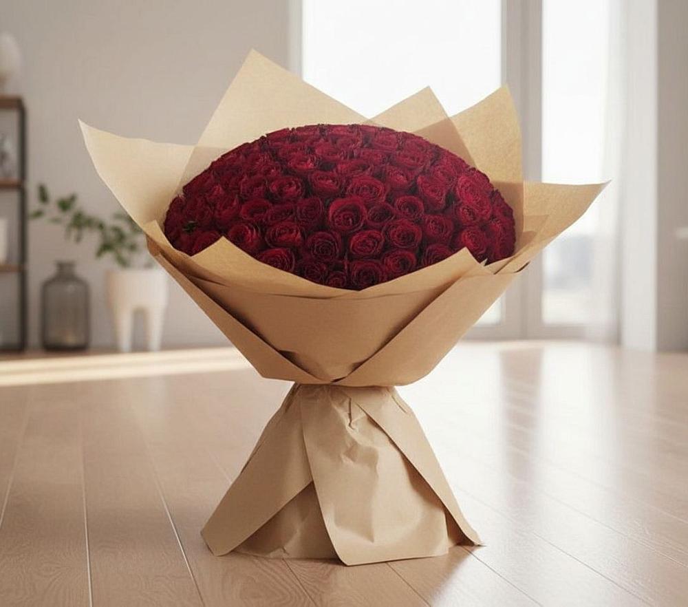 Букет 101 Красная роза в Североонежск