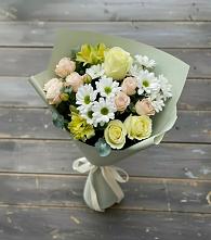 Букет цветов из:  Альстромерии, Розы и Хризантемы в Североонежск