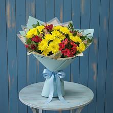 Букет цветов из:  Альстромерии и Хризантемы в Североонежск