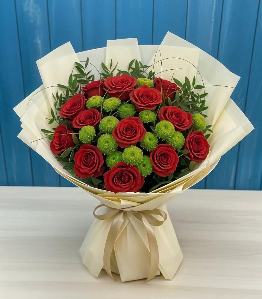 Букет цветов из: Розы и Хризантемы в Североонежск